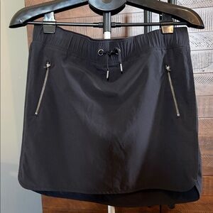 Athleta Black Mini Skort with Zipper Details